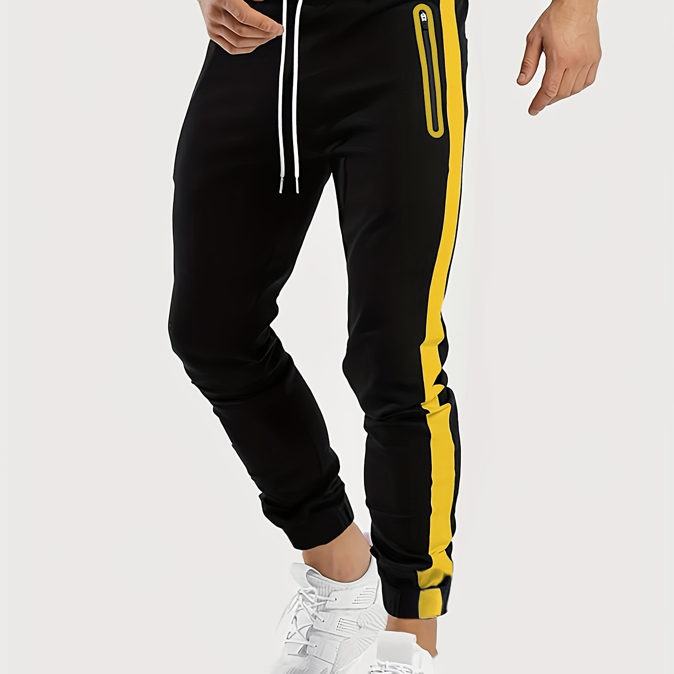 Vertical Stripe Drawstring Breathable Sweatpants Loose Fit - Temu