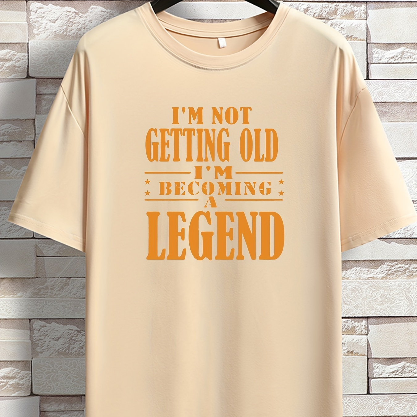 

Plus Size Men's Trendy "i'm Not Getting Old" Graphic Tees, Comfy Stretch Breathable T-shirts For Summer, Oversized Loose Men's Clothings