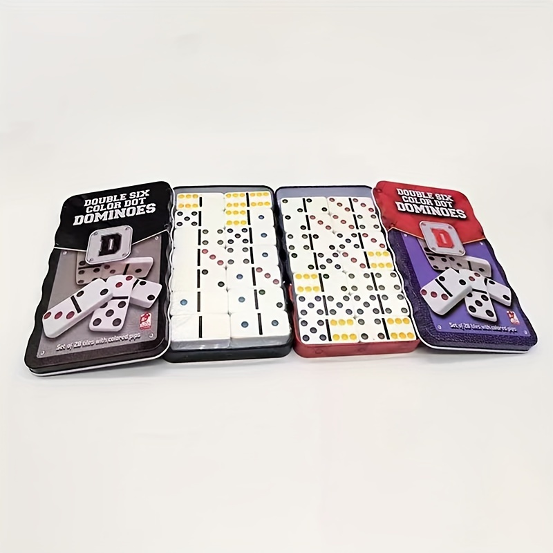 Conjunto de jogo de dominó clássico duplo Smilejoy 9 com girador 55  unidades para 2 a 7 jogadores