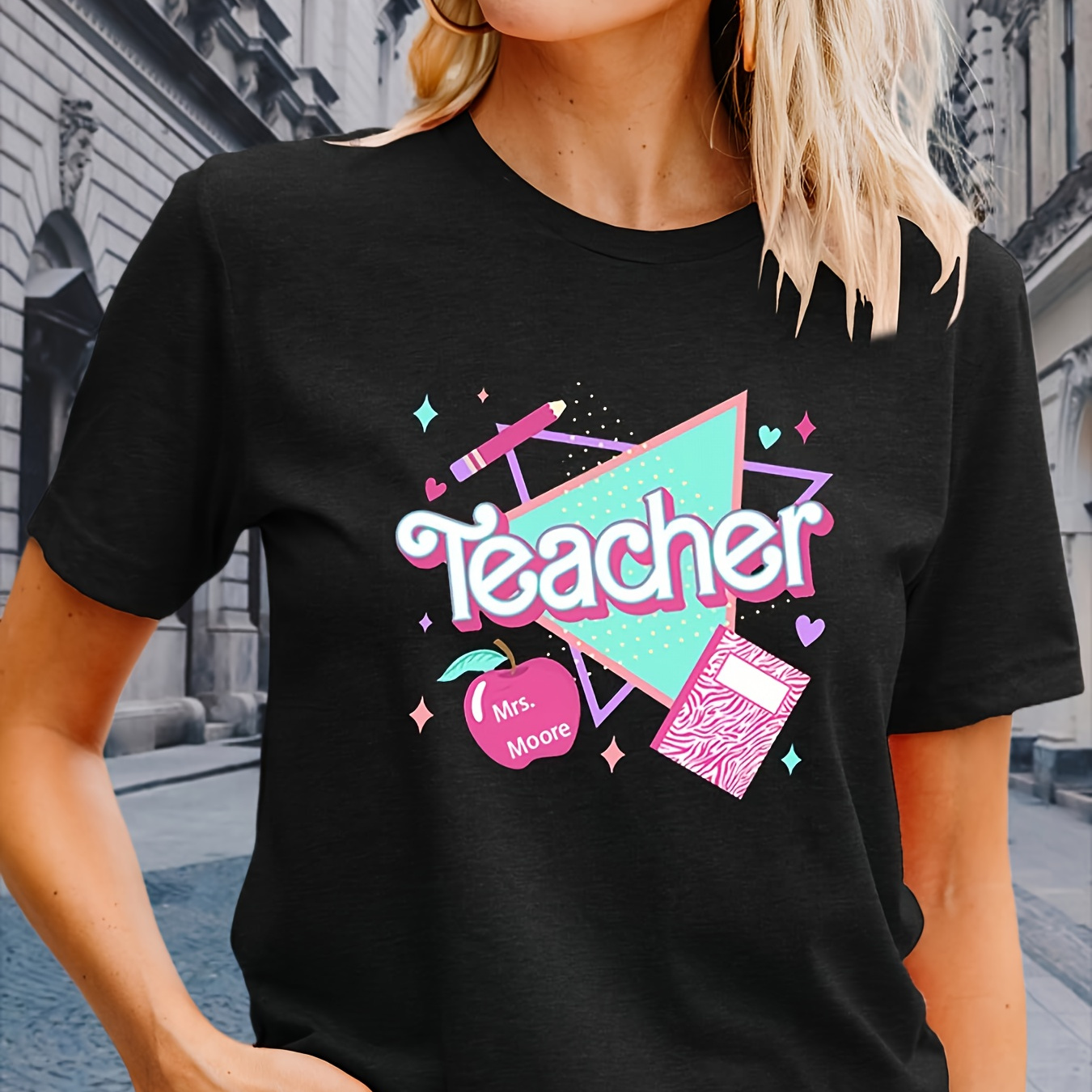 

80s 90s Teacher Womens Graphic Tees