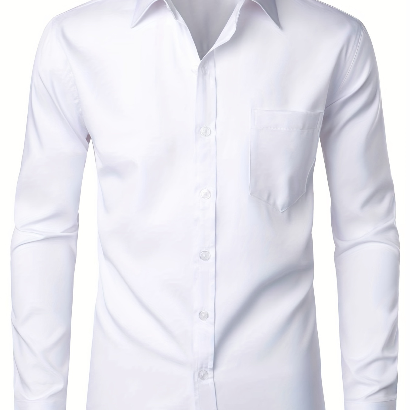 

Men's Urban Stylish Casual Business Slim Fit Long Sleeve Button Up Dress Shirt With Pocket