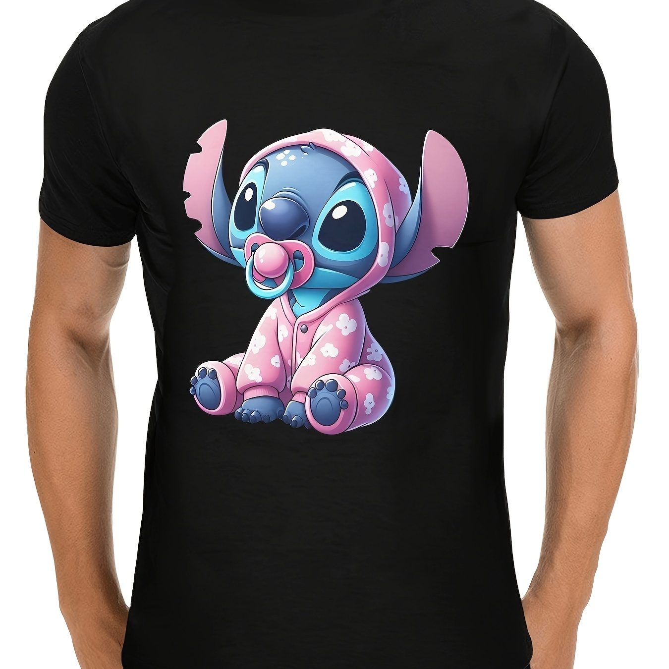 

Stitch T-shirt - Men's Short Sleeve Crew Neck Tee For Spring And Summer Outdoor Activities - Perfect Gift For Couples And