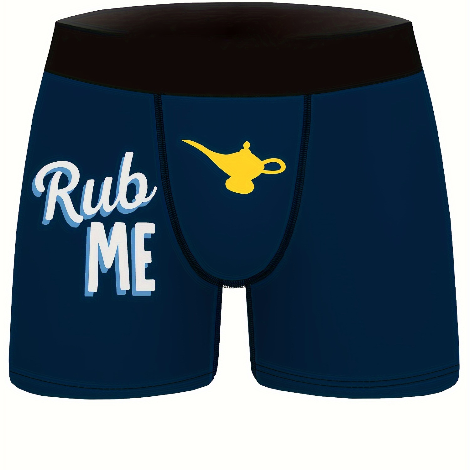 Keep Rubbing You Just Might Get Your Wish' All Over Print Men's Novelty  Funny Underwear, Breathable Comfy High Stretch Boxer Briefs Shorts, Swim  Trun