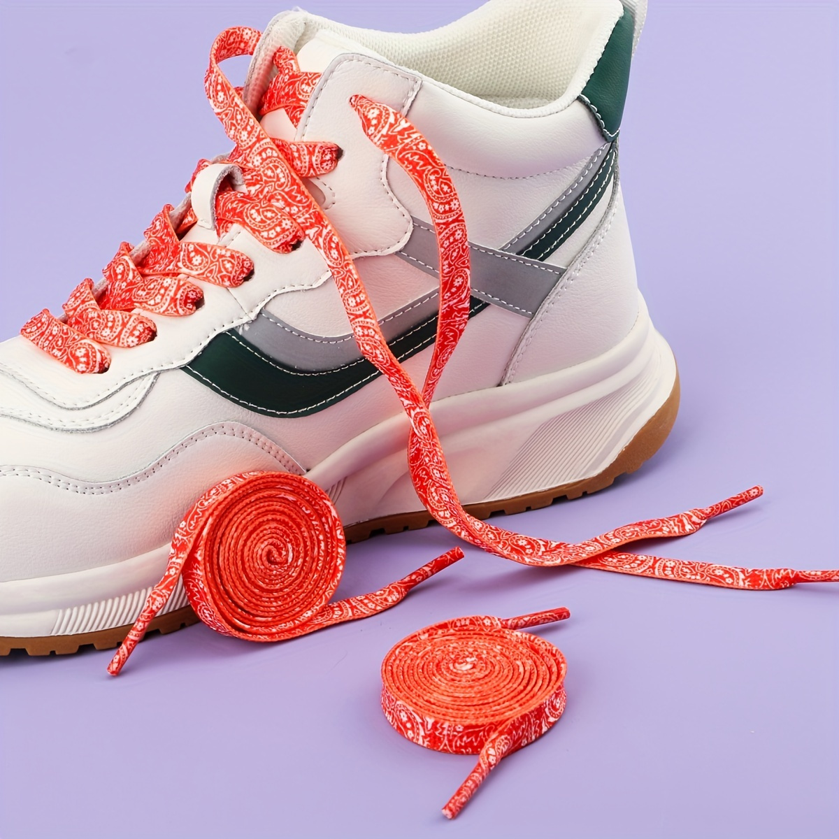 Comprar 1 par de cordones planos, zapatillas informales de dos colores,  cordón de zapato, accesorios de cuerda para zapatos Unisex, moda
