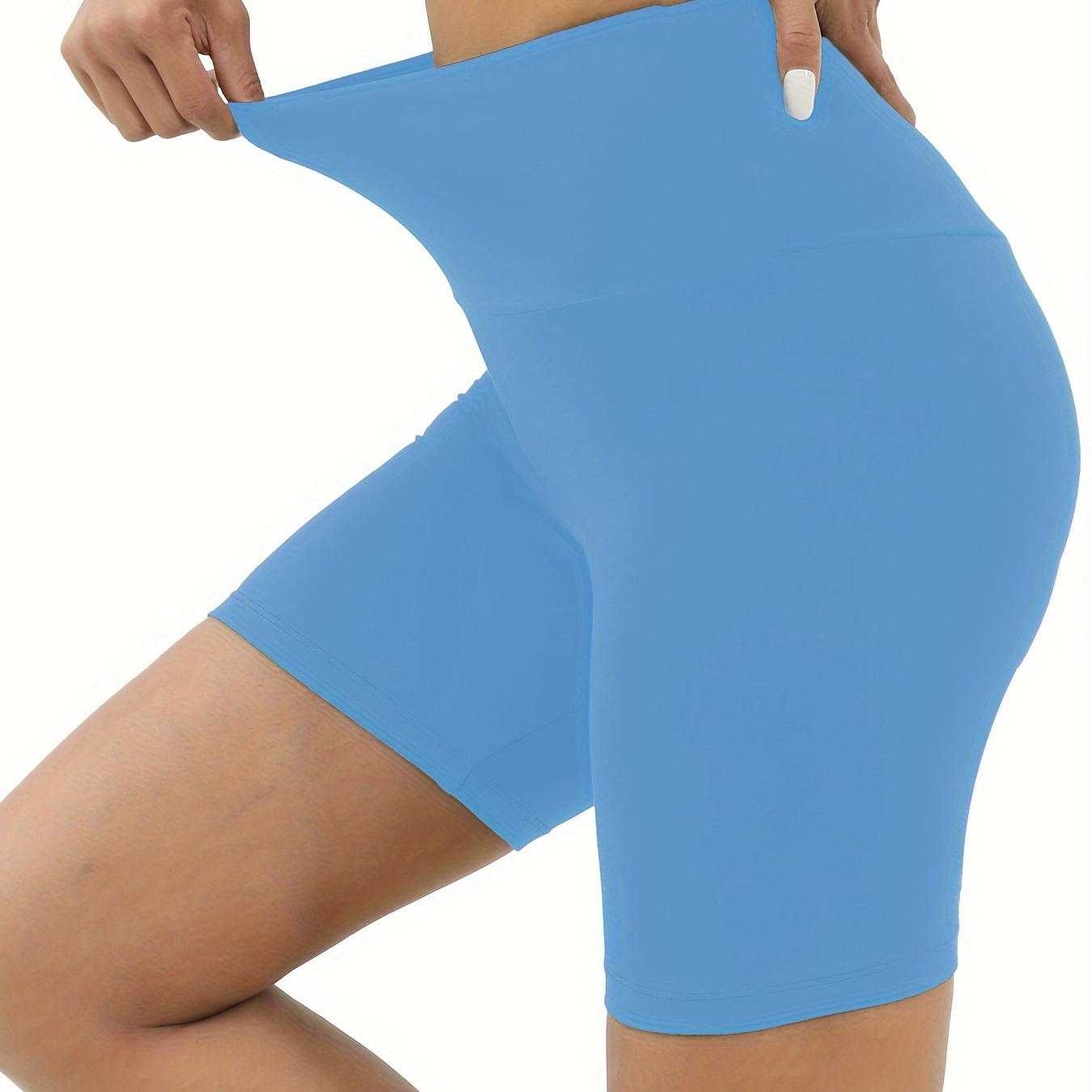 

High Waisted Biker Shorts For Women, Super Soft No See Through Workout Yoga Running Athletic Shorts, Women's Activewear