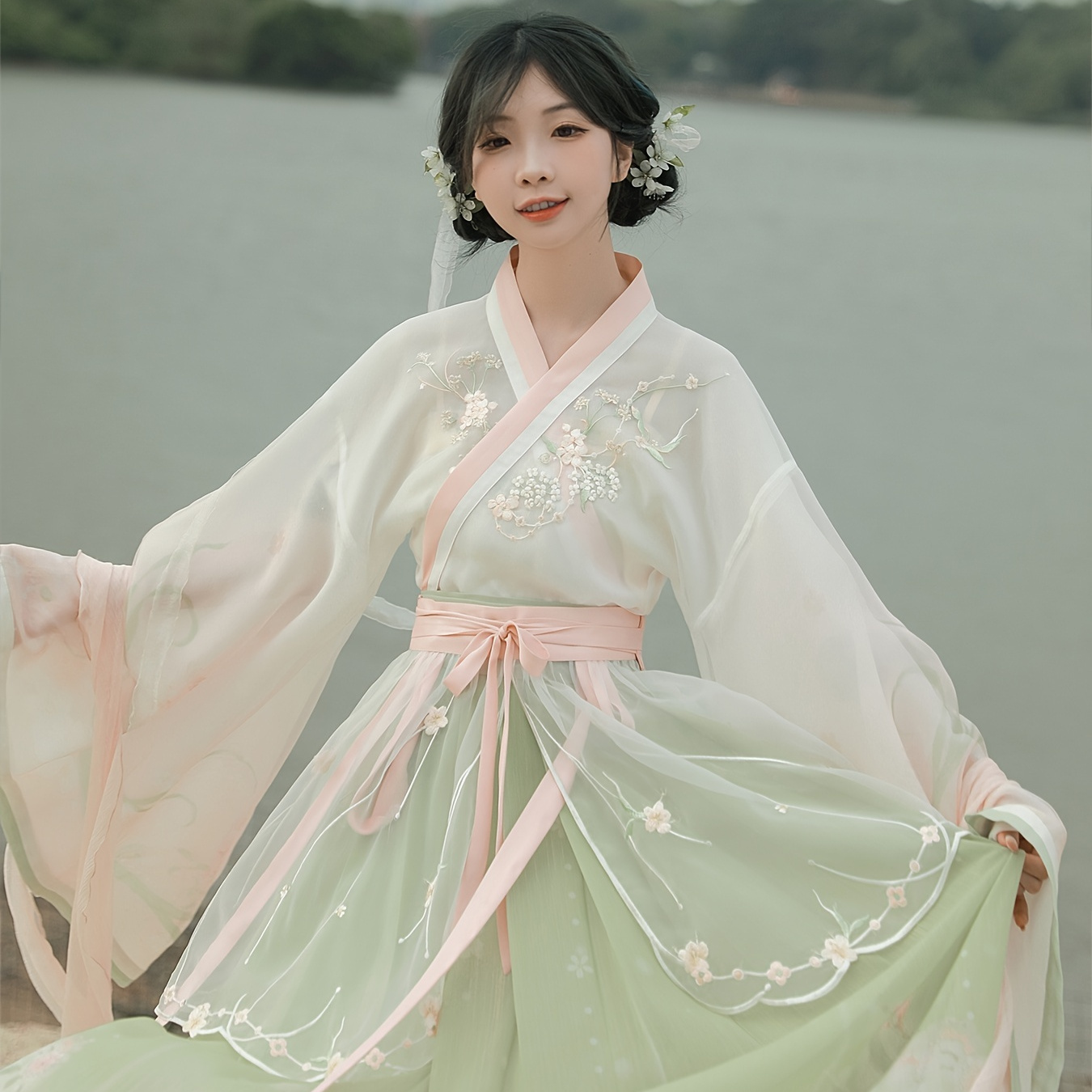 Large Sleeve Ru Jacket Pleated Dress Hanfu Set Ancient Chinese ...