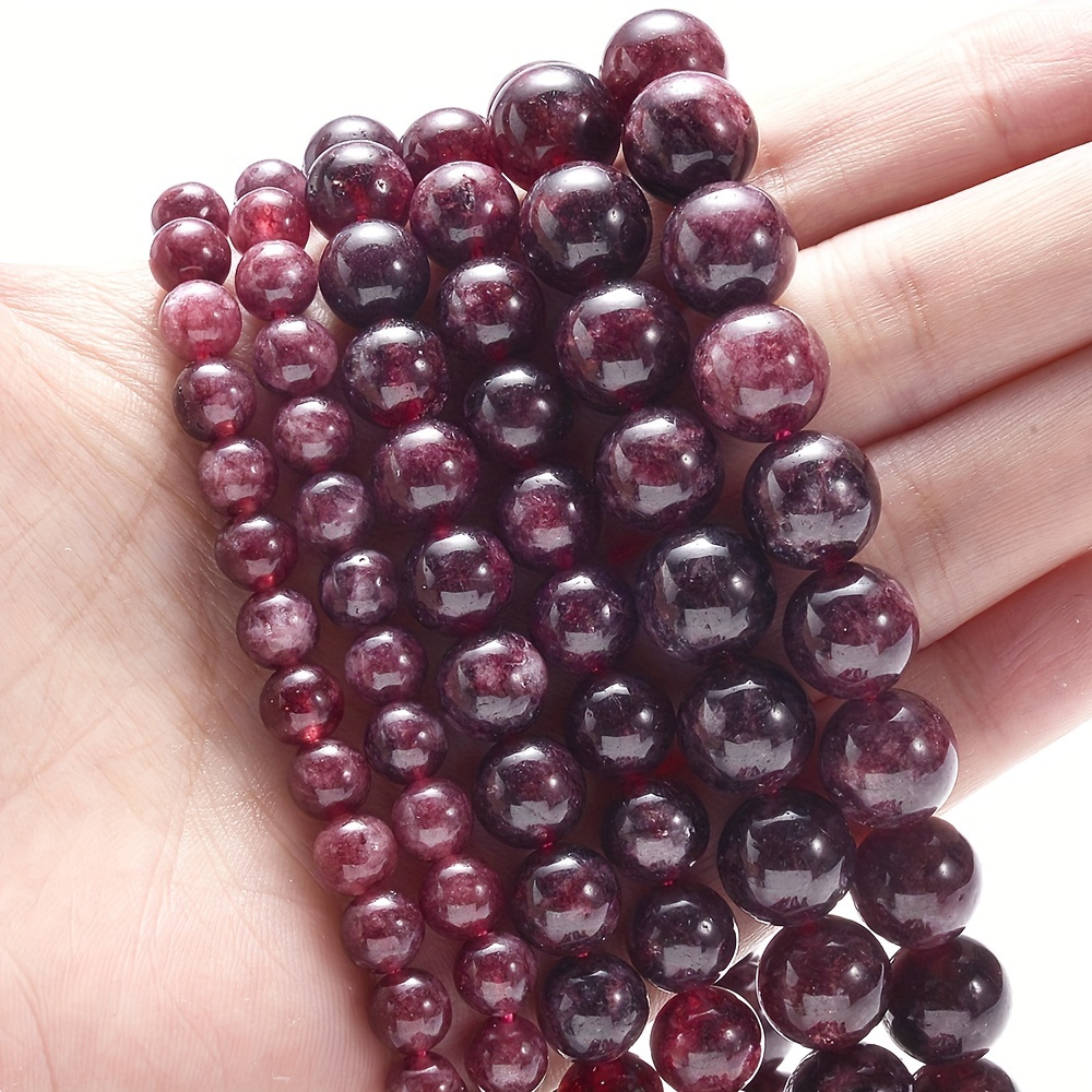

Natural Red Garnet Stone Beads Round Loose Spacer Bead For Jewelry Making Diy Bracelet Necklace Charms Accessories 6/8/10mm