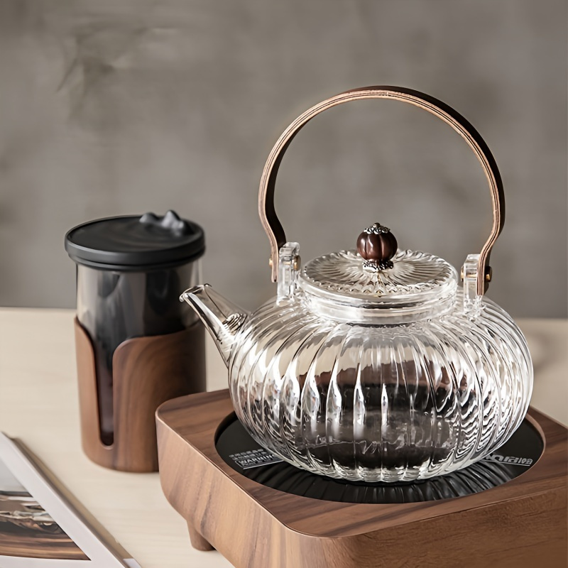 Glass Teapot With Stainless Steel Infuser, Heat Resistant Glass Tea Pot,  Can Be Used On Gas Stove Top, Summer Winter Drinkware - Temu