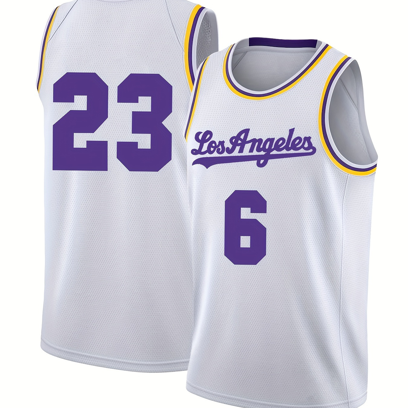 Men's Bos Angeles #623 Breathable Embroidery Basketball Jersey, Mens Vintage Round Neck Sleeveless Uniform Basketball Shirt For Training Competition