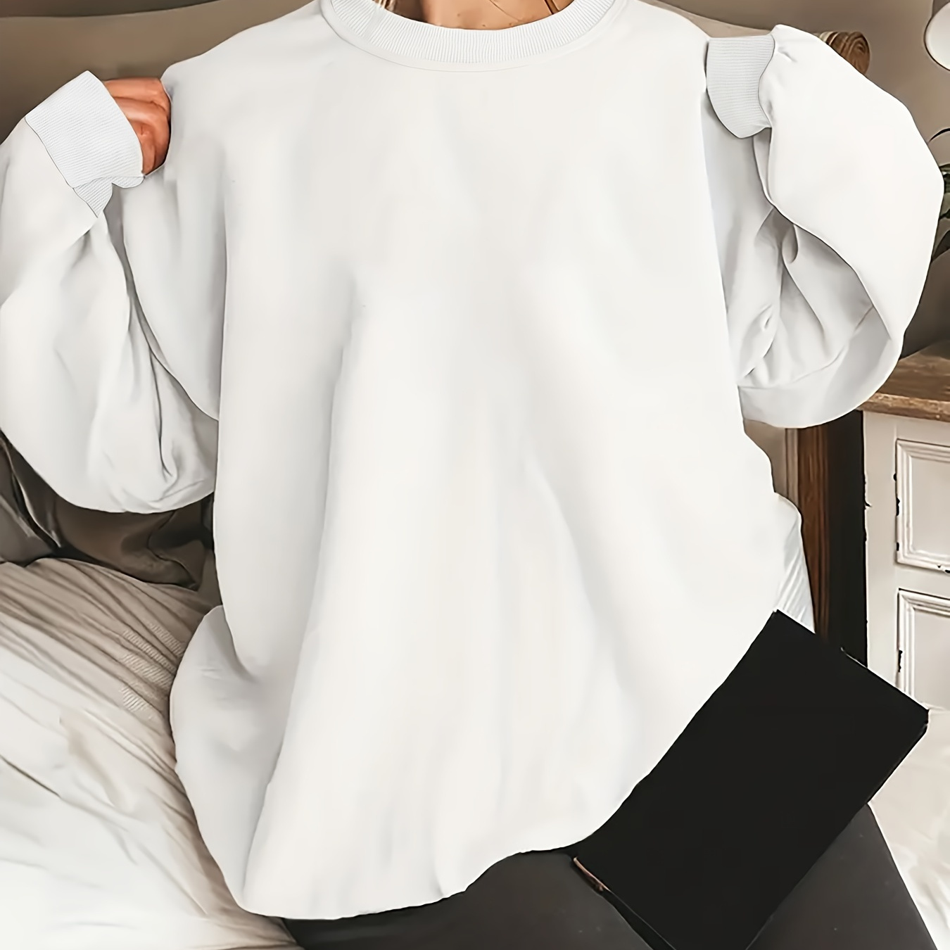 

Sweatshirt, Long Sleeve Sweatshirt For Fall & , Women's Clothing