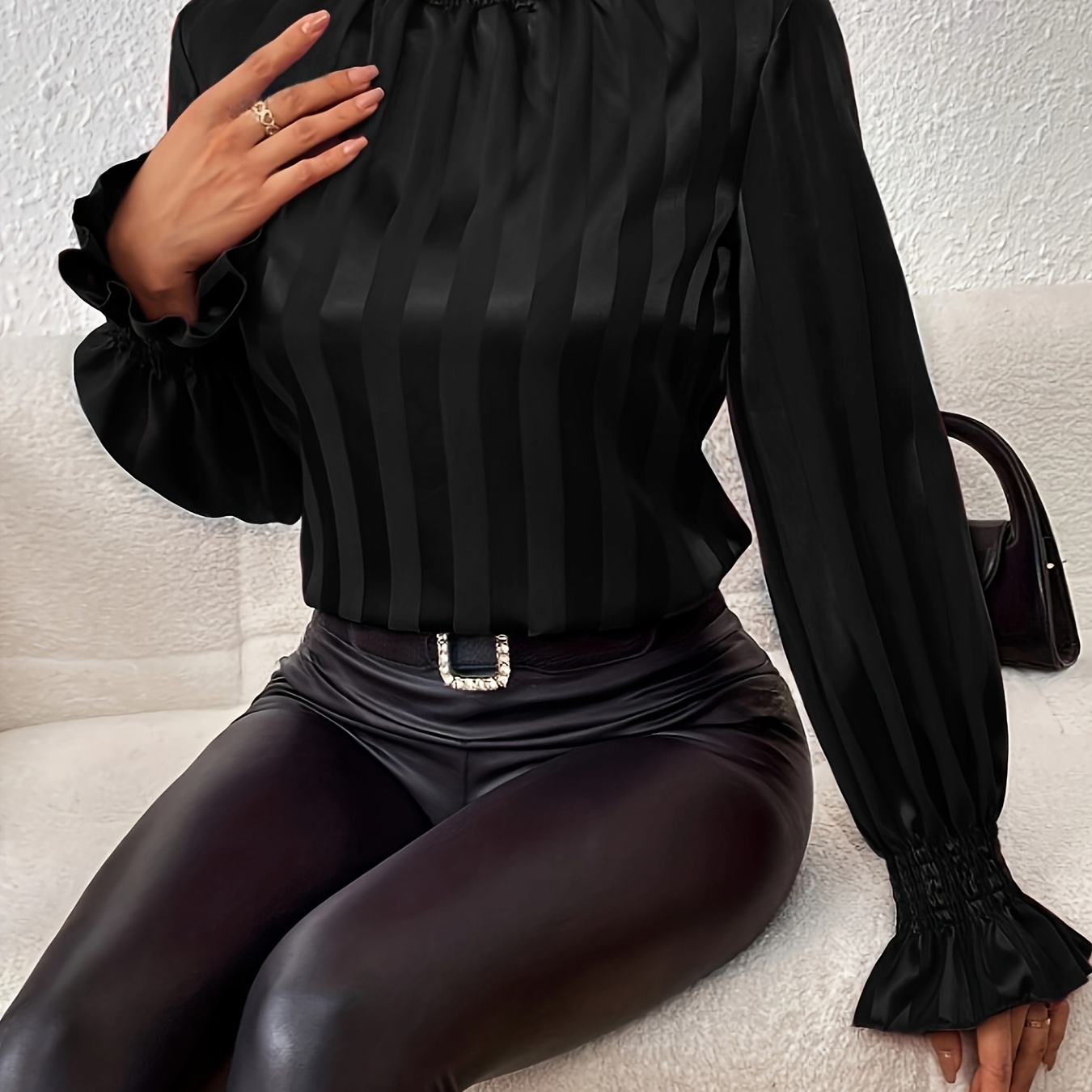 

Plus Size Elegant Solid Color Long Sleeve Shirt - Comfortable Top For Women - Stylish Design For Ladies