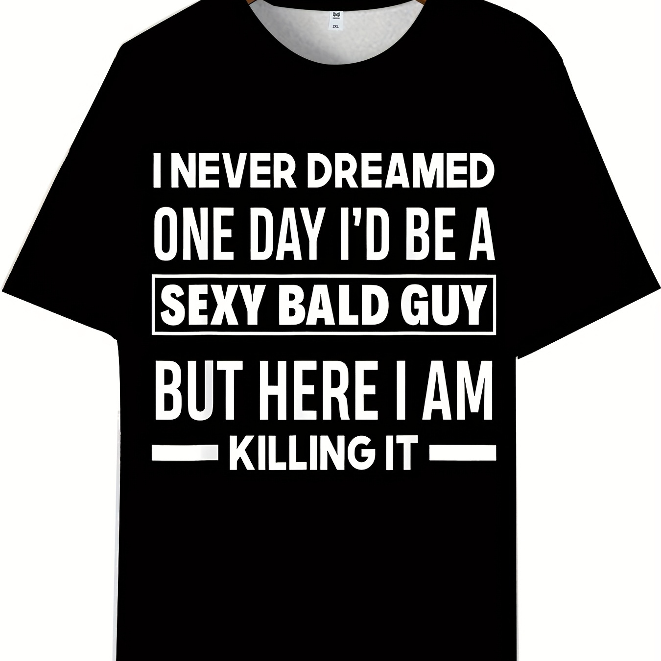 Men's Funny Bald Guy Graphic T-Shirt
