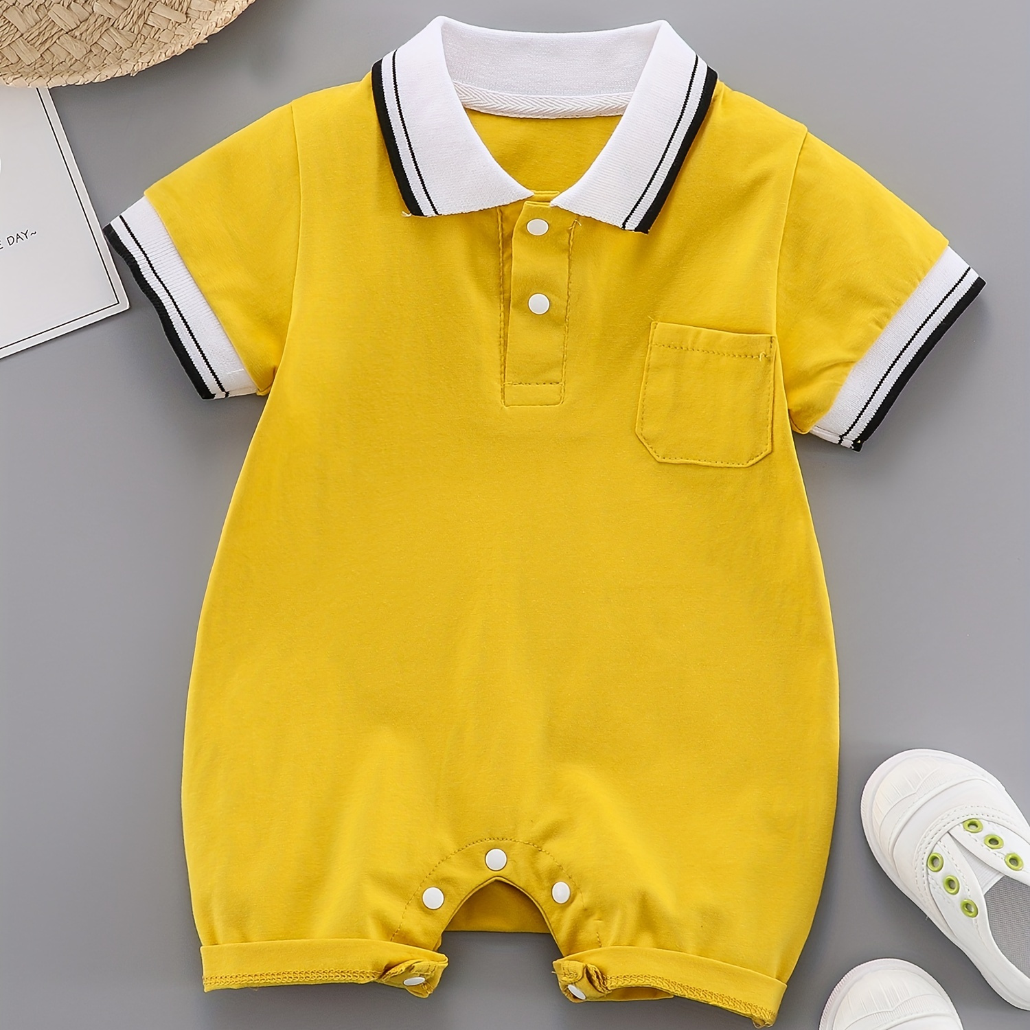 

Baby Boys Casual Short Sleeve Neck Romper Jumpsuit Clothes