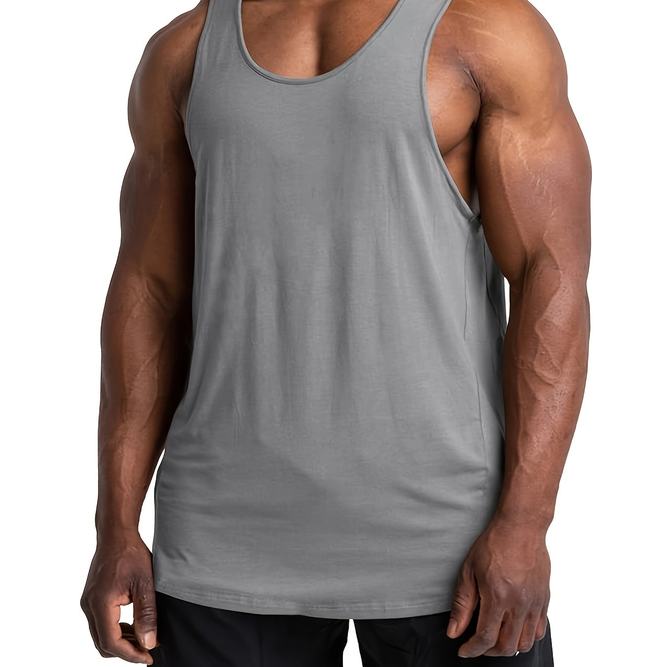 

Summer Men's Quick Dry Moisture-wicking Breathable Tank Tops, Athletic Gym Bodybuilding Sports Sleeveless Shirts, For Running Training, Men's Clothing