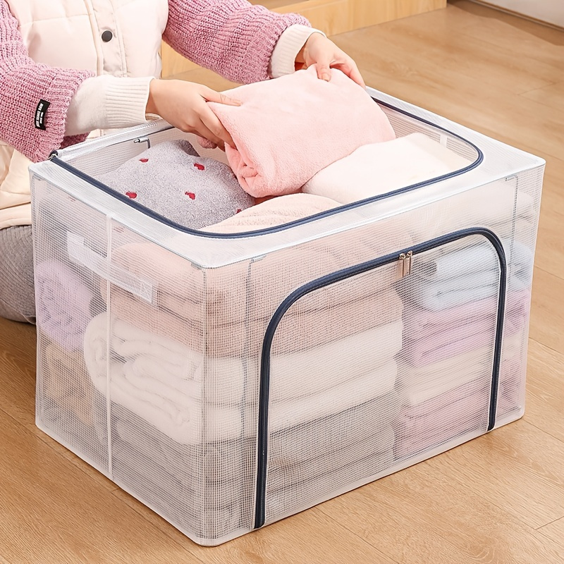 Underwear Storage Box Transparent Mesh Clothes Storage Box - Temu