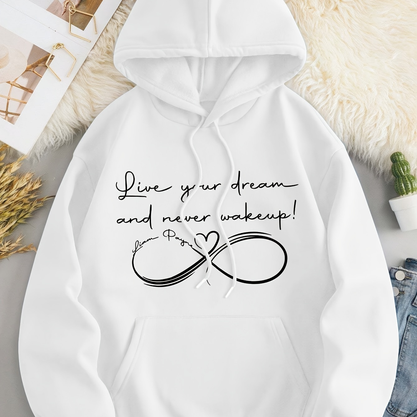

's Graphic , Hooded Sweatshirt For Fall/, Pullover Drawstring