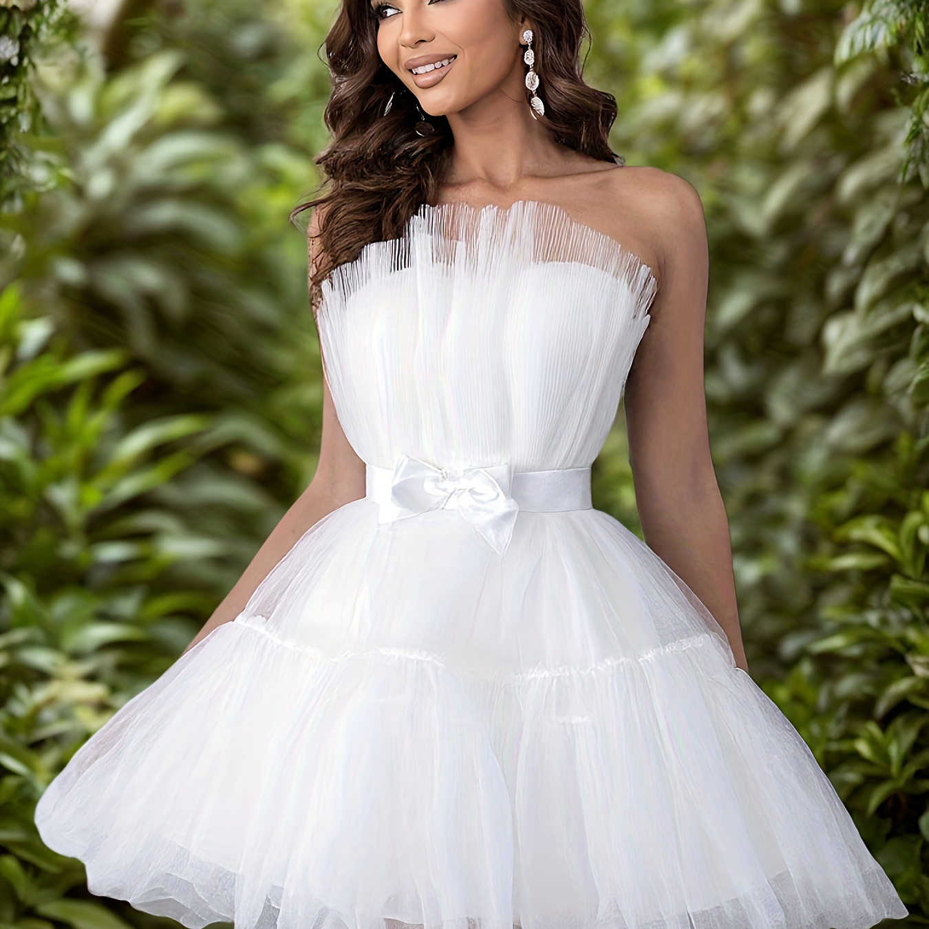 Ballerina Tutu Wedding Dress Women's Ivory Short Wedding Dresses For Bride  Tulle Mini Formal Wedding Dress