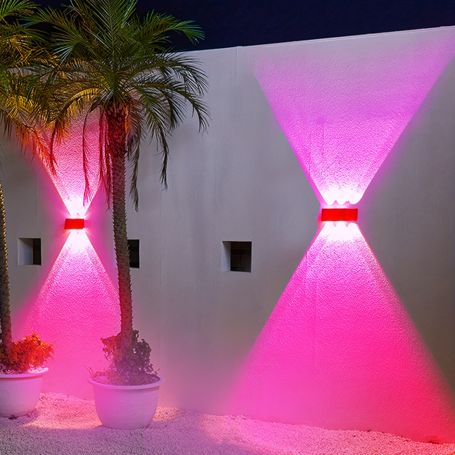 

Illuminate Your Outdoor Space With 1pc Solar Fence Lights - Waterproof, Color Changing, And Dusk To Dawn!