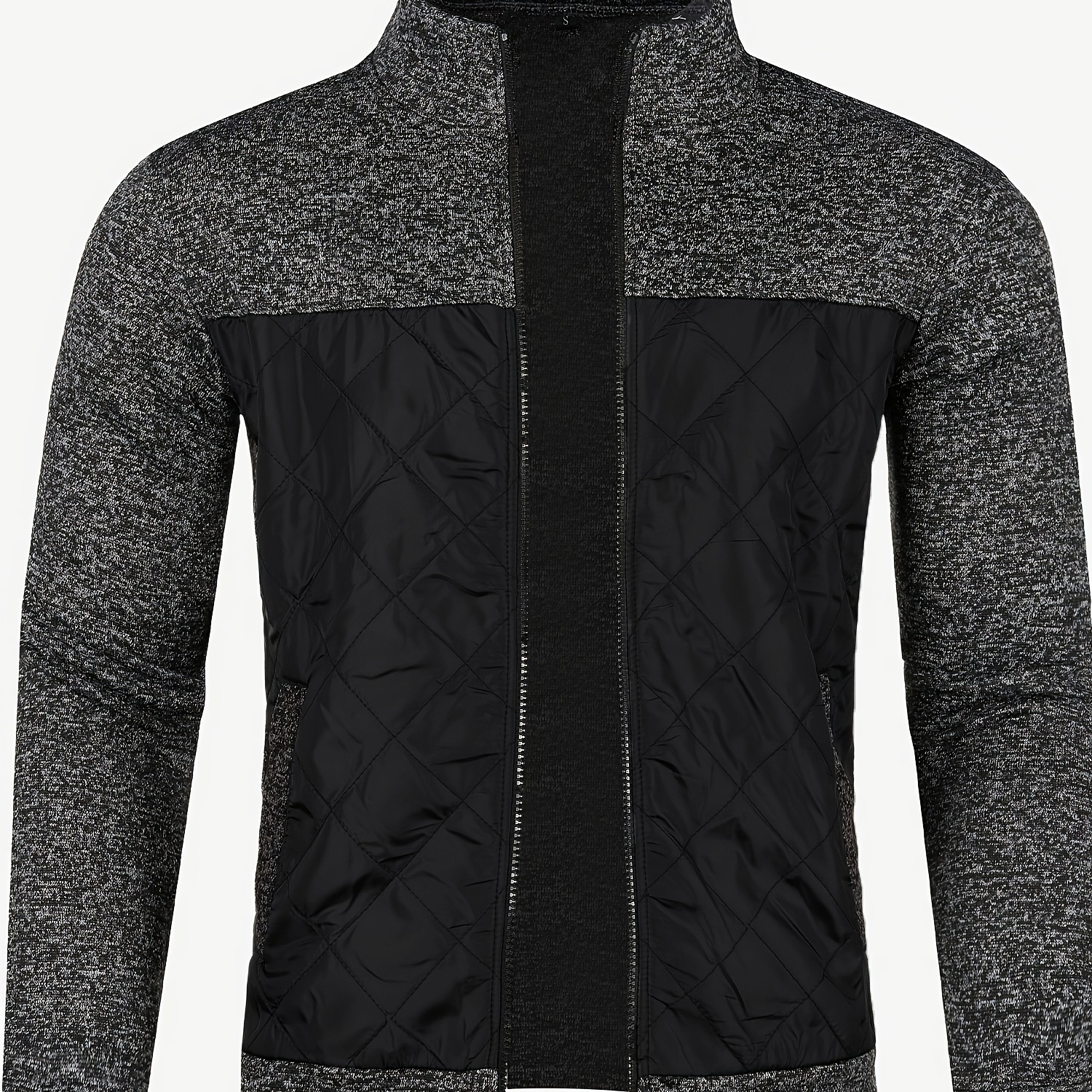 

Veste cardigan tricotée pour homme, veste d'automne et d'hiver décontractée à col et fermeture éclair intégrale, veste ajustée à manches longues