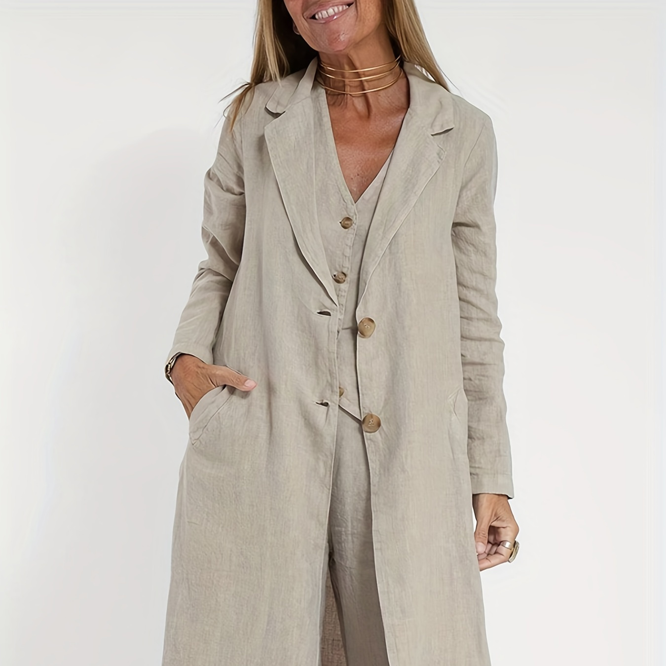 Linen duster coat clearance womens