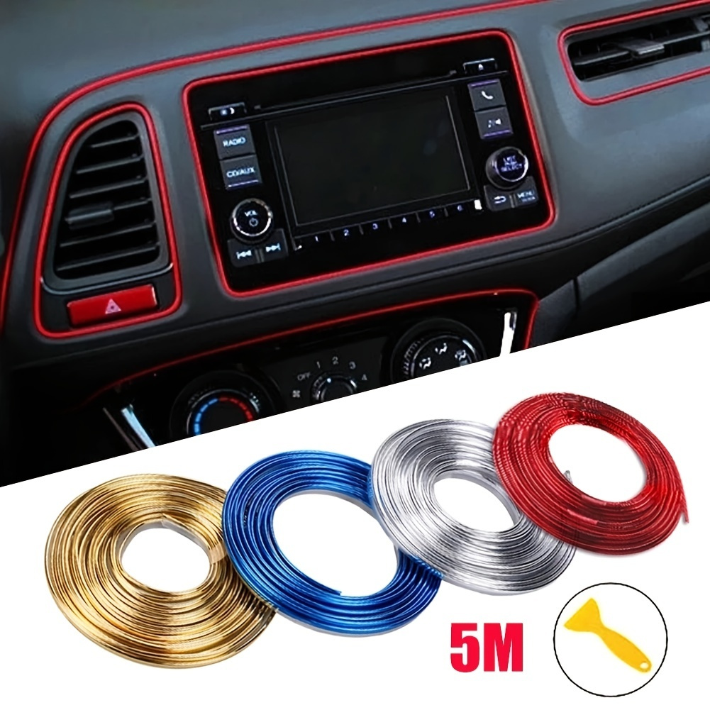 

Universal Car Moulding Decoration Flexible Strips 5m/interior Auto Mouldings Car Cover Trim Dashboard Door Car-styling