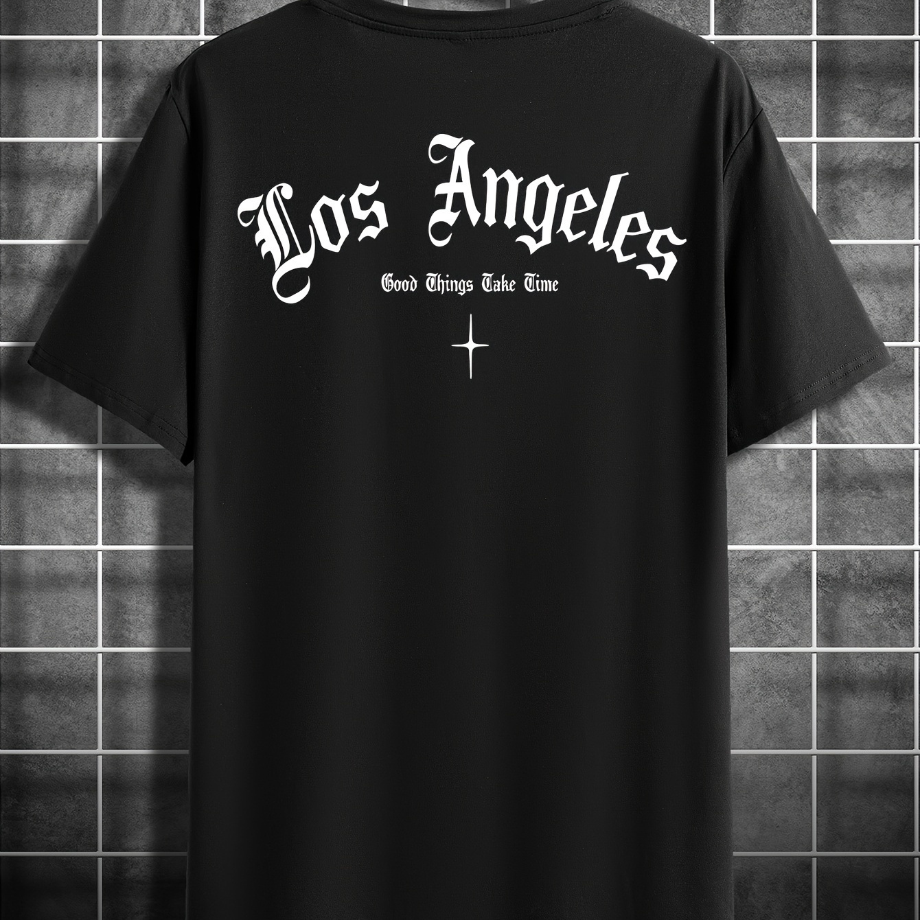 

Los Angeles Print T Shirt, Tees For Men, Casual Short Sleeve T-shirt For Summer