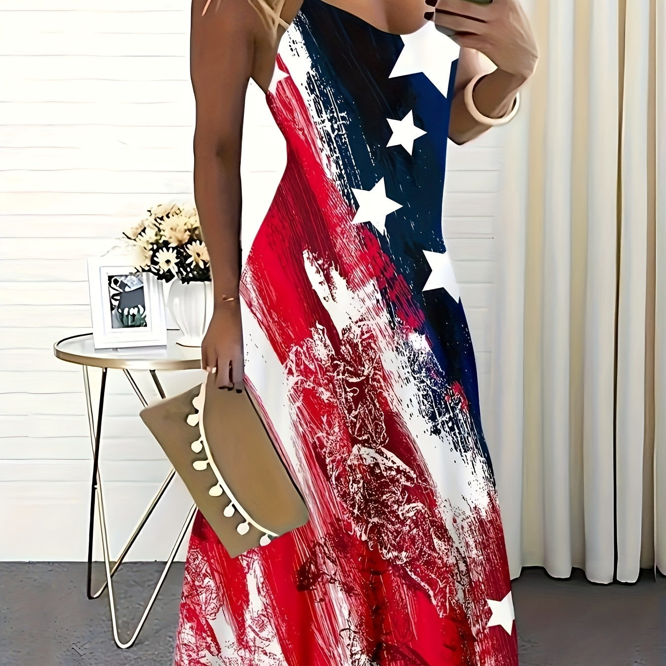 american flag dresses for women Women's Dress Costume this sundress exudes effortless charm and pride. american flag dress women American