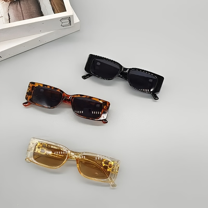 B Shaped Small Frame Sunglasses Square Vintage Leopard Transparent Uv  Protection Sunglasses Women Driving Eyewear - Temu United Arab Emirates