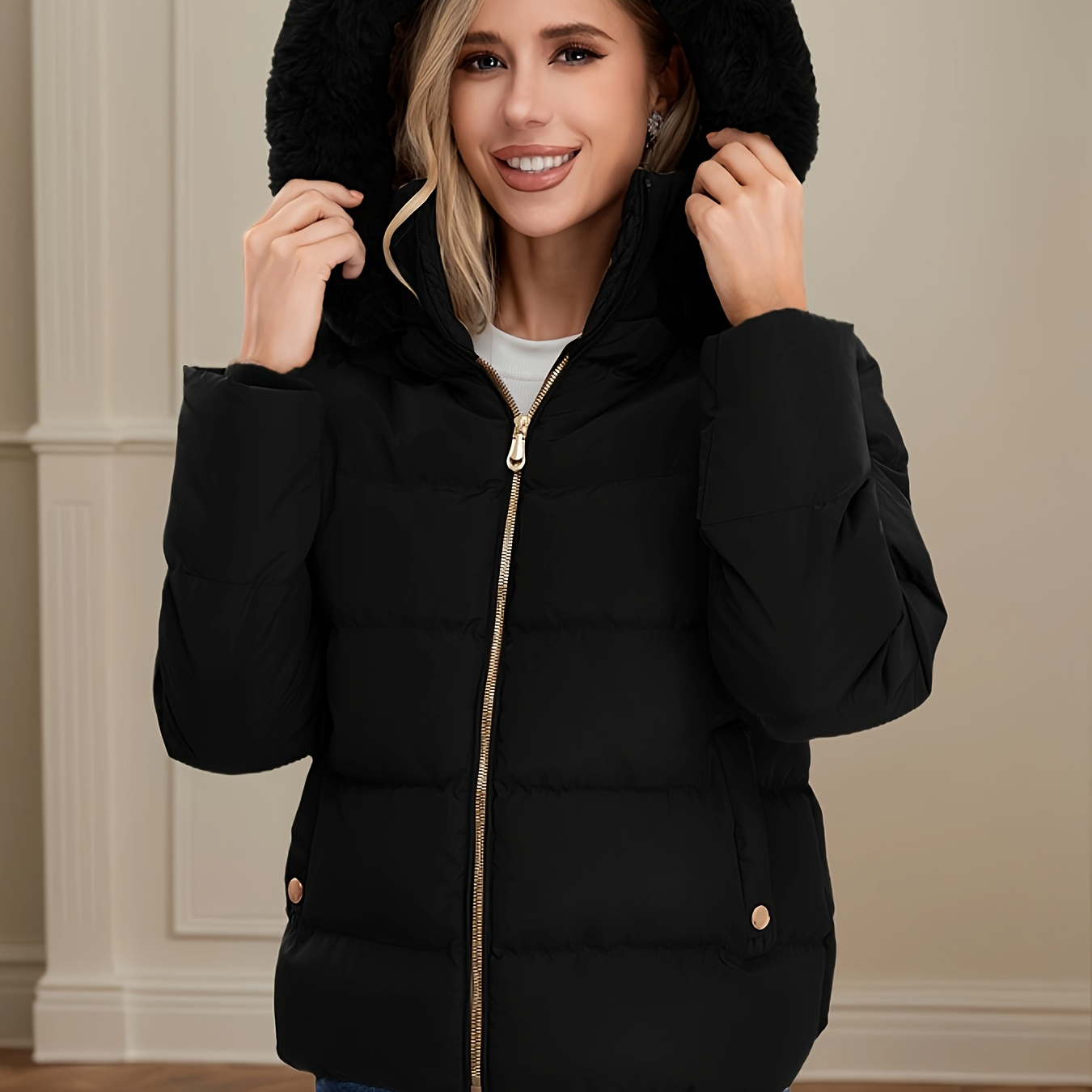 

Women's Cozy Quilted Hooded Jacket - Warm, Comfortable & Stylish In Multiple Colors