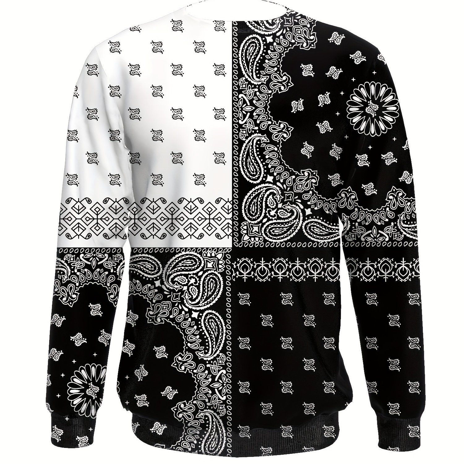 Men's Graphic Round Neck Long Sleeve Sweatshirt, Casual Breathable Comfy Tops Pullovers, Men's Novelty Pajamas Tops