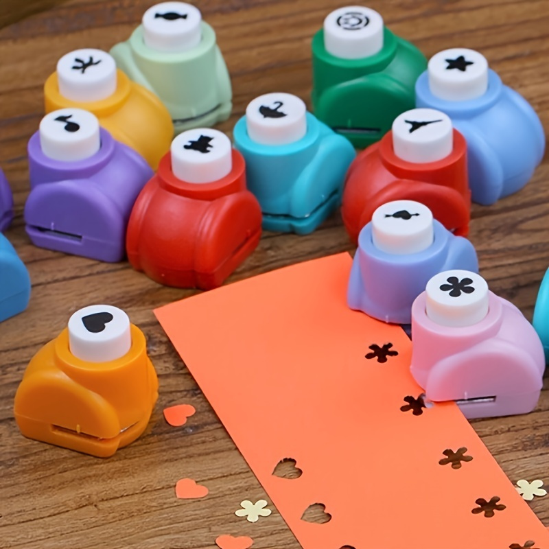 10PCS Paper Punch Scrapbooking Punches Cute Multi-pattern Hole Puncher Hand  Press Shapes Kid Cut DIY Handmade