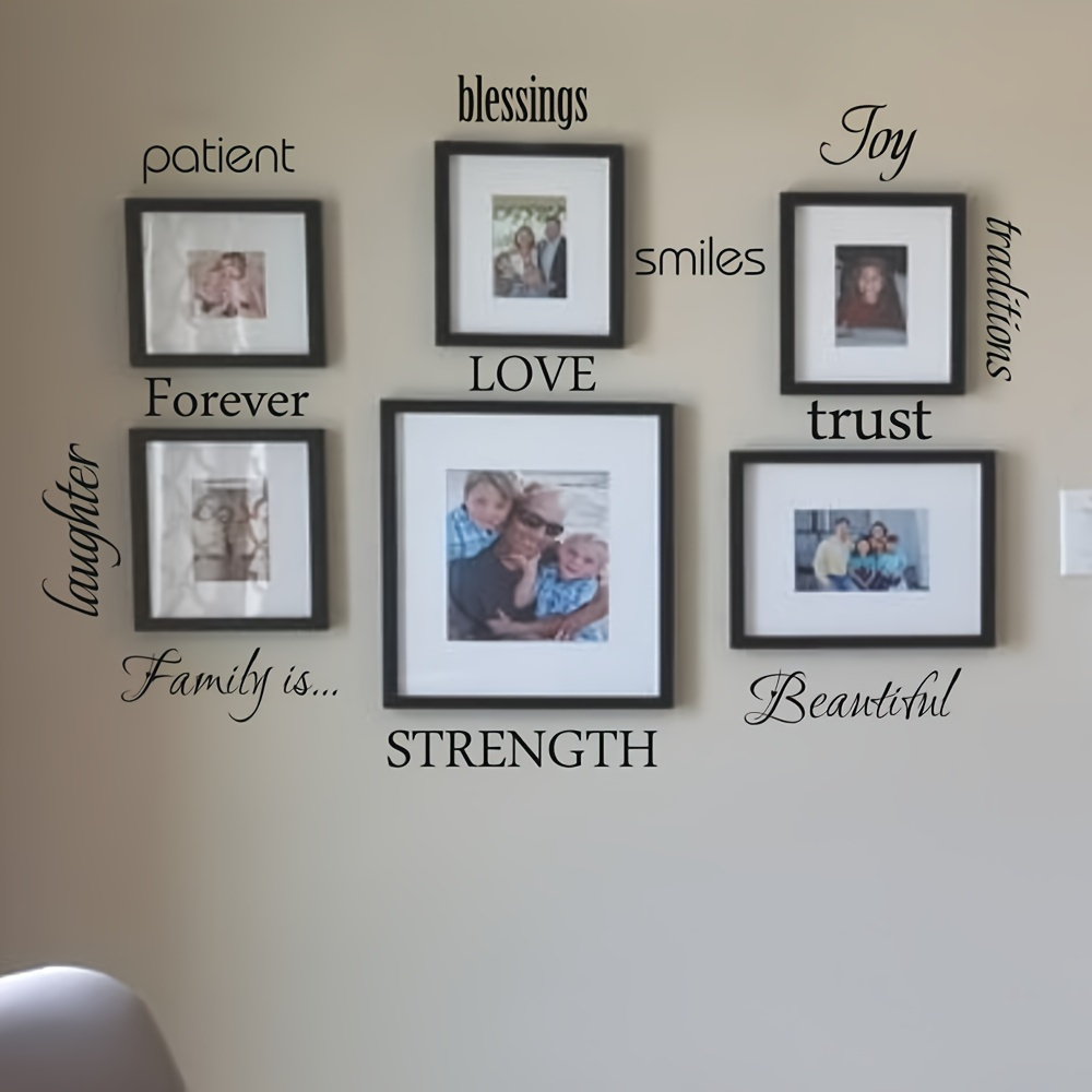 Sets Of 12 Picture Wall Decals Family Inspirational Quotes Sticker ...