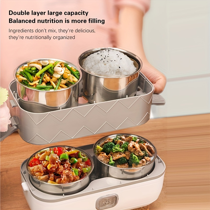 Stainless Steel Mix Vacuum Insulated Lunch Box, 3grid