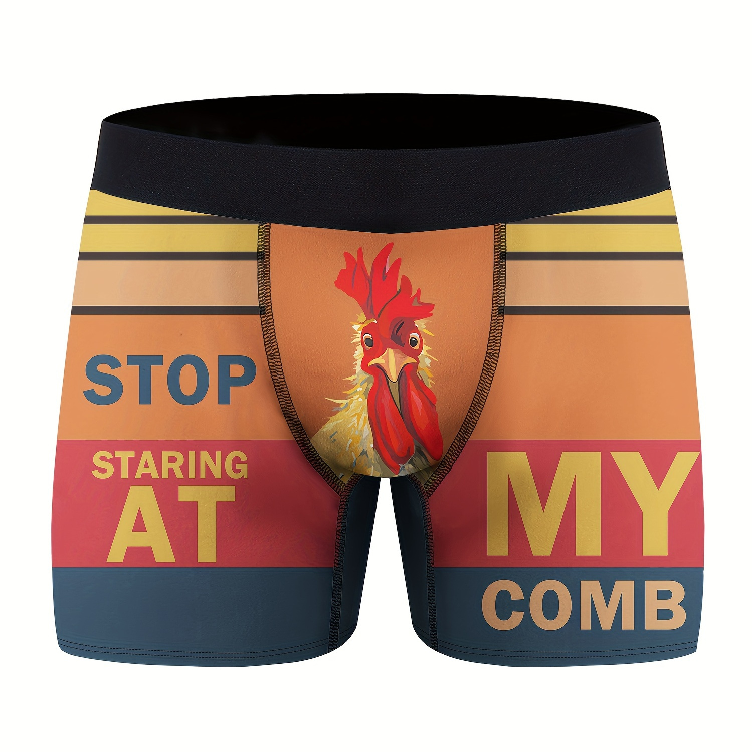 

Men's Boxer Shorts - Striped Rooster