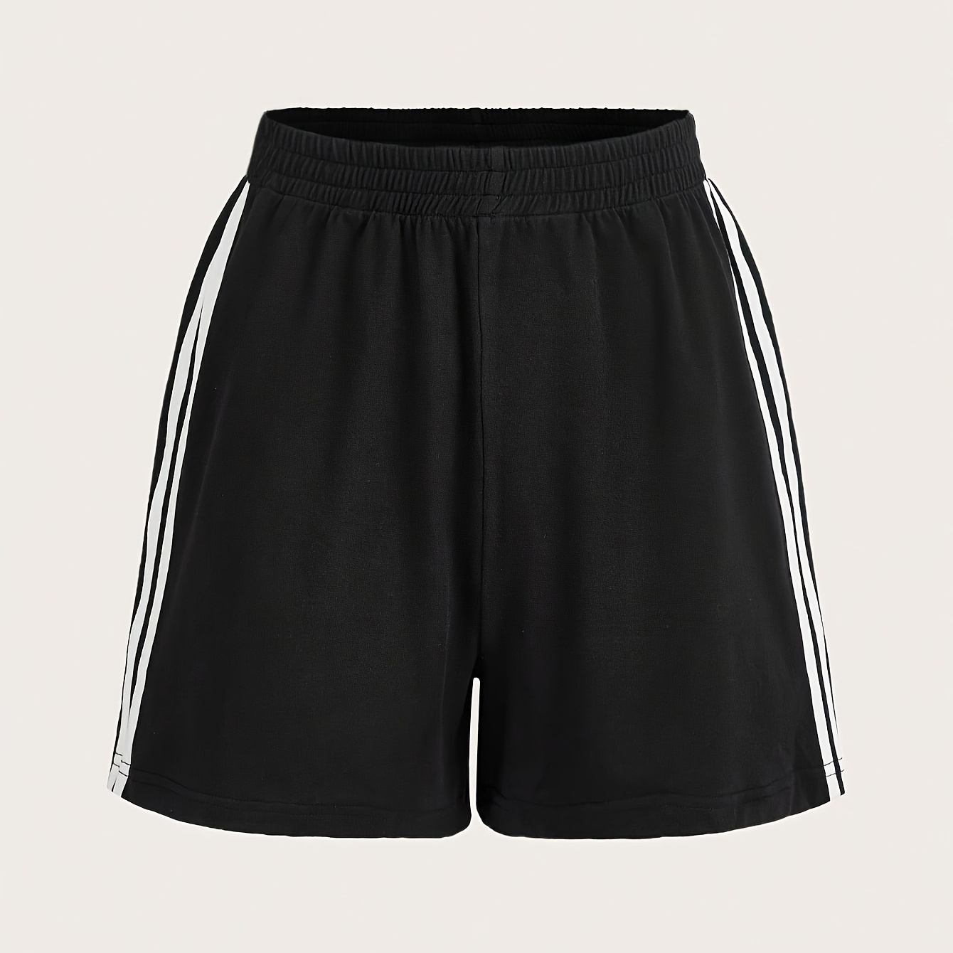 

Women's Casual Summer Shorts With Stylish Trim - Breathable Polyester, Machine Washable