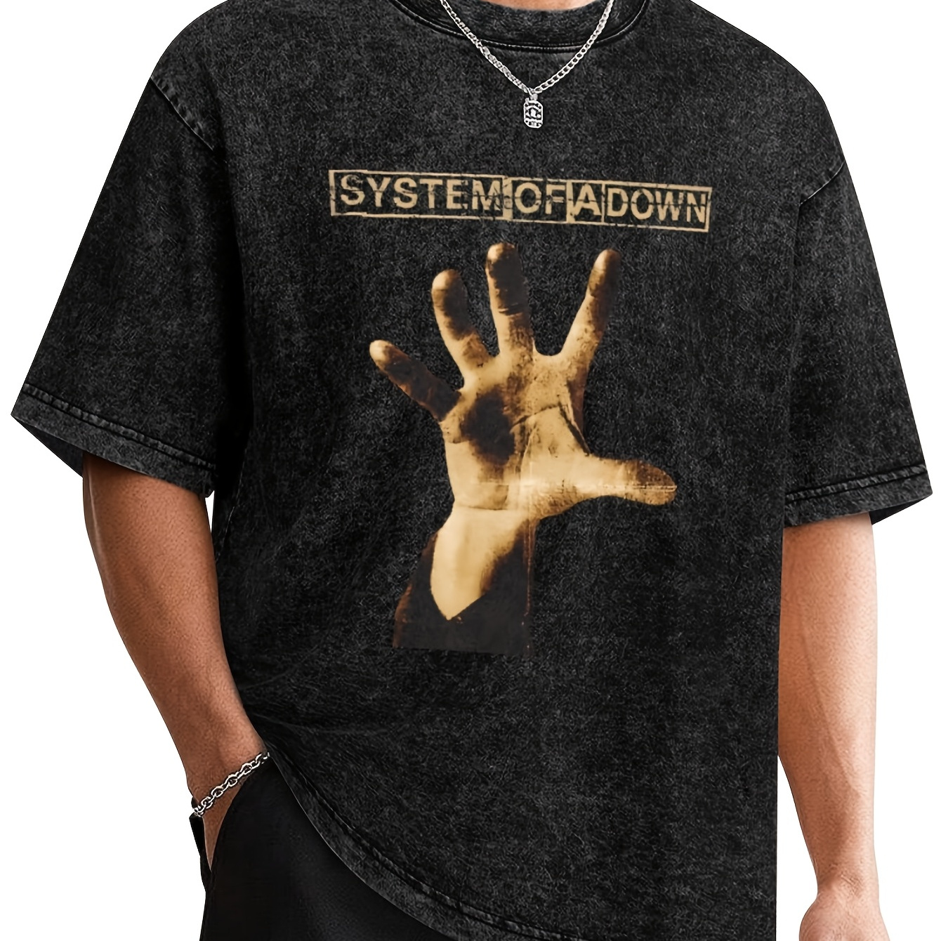 

Ewhsystem Of A Down Band Washed Loose Round Neck Long Sleeve Short Sleeve T-shirt Men's And Women's Hoodiesdhg004