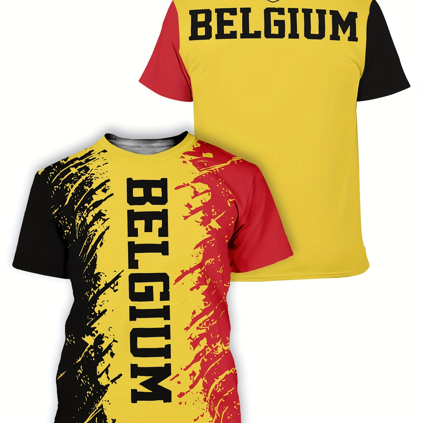 

Men's Casual Graphic Tee - Stretchy Polyester & Spandex , Round Neck, Non-transparent Printed T-shirt