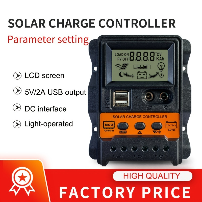 1pc Solar Charge Controller: Boost the Efficiency of Your Street Lamp with 12V/24V Photovoltaic Panel Regulator