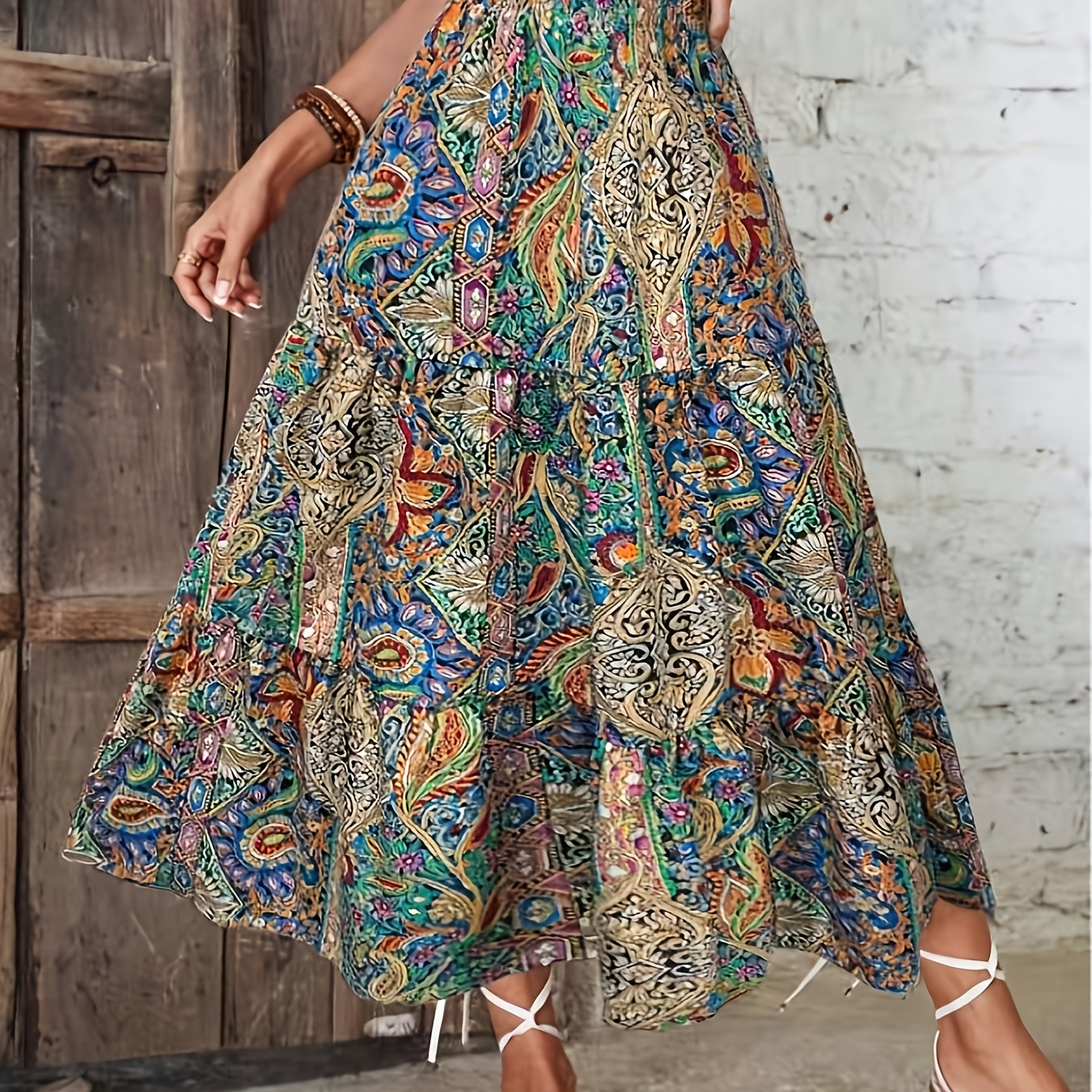 

Women's Bohemian Printed Skirt, Summer And Vacation