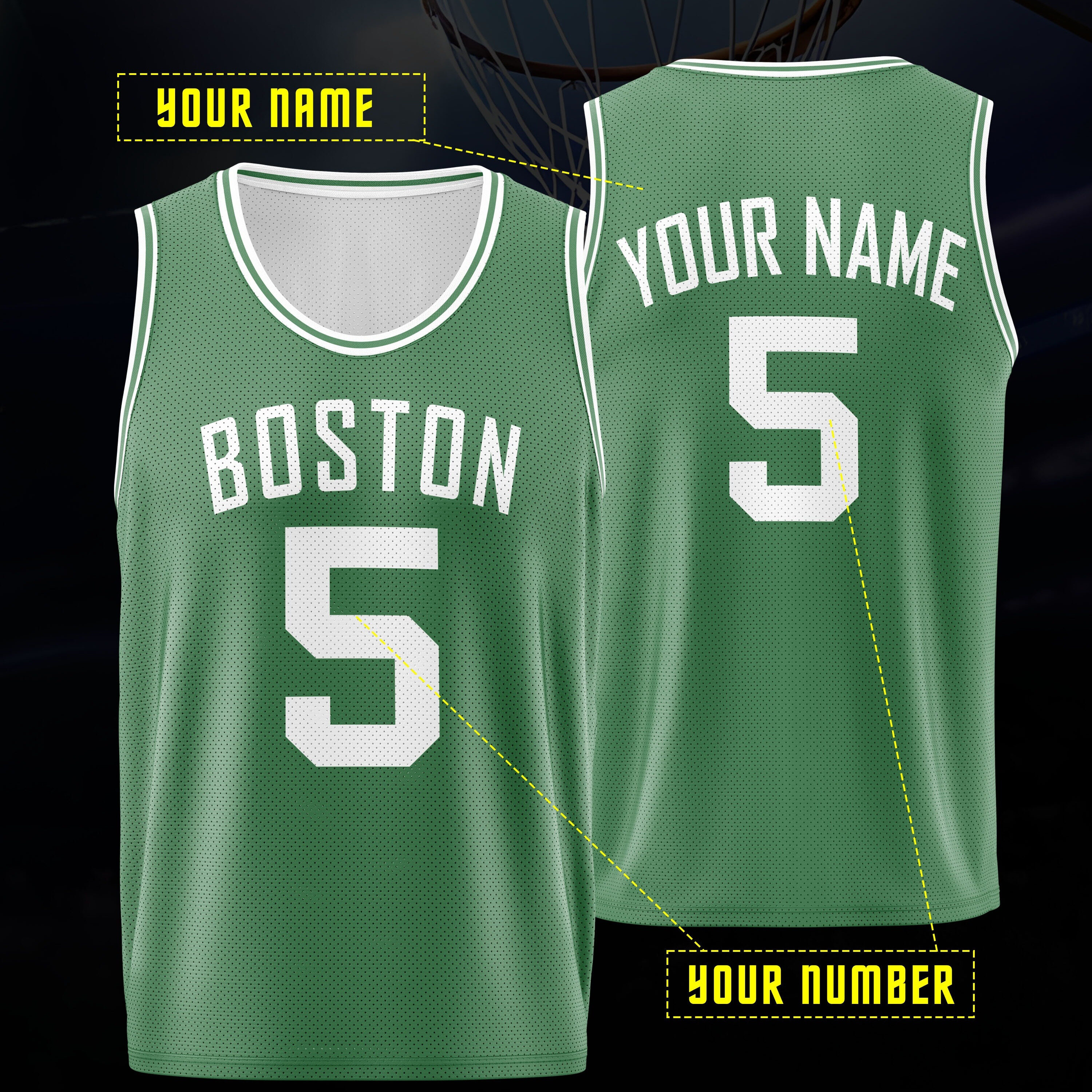 

Customized Name And Number, Men's Basketball Tank Top, Breathable Sports Uniform For Training And Competition