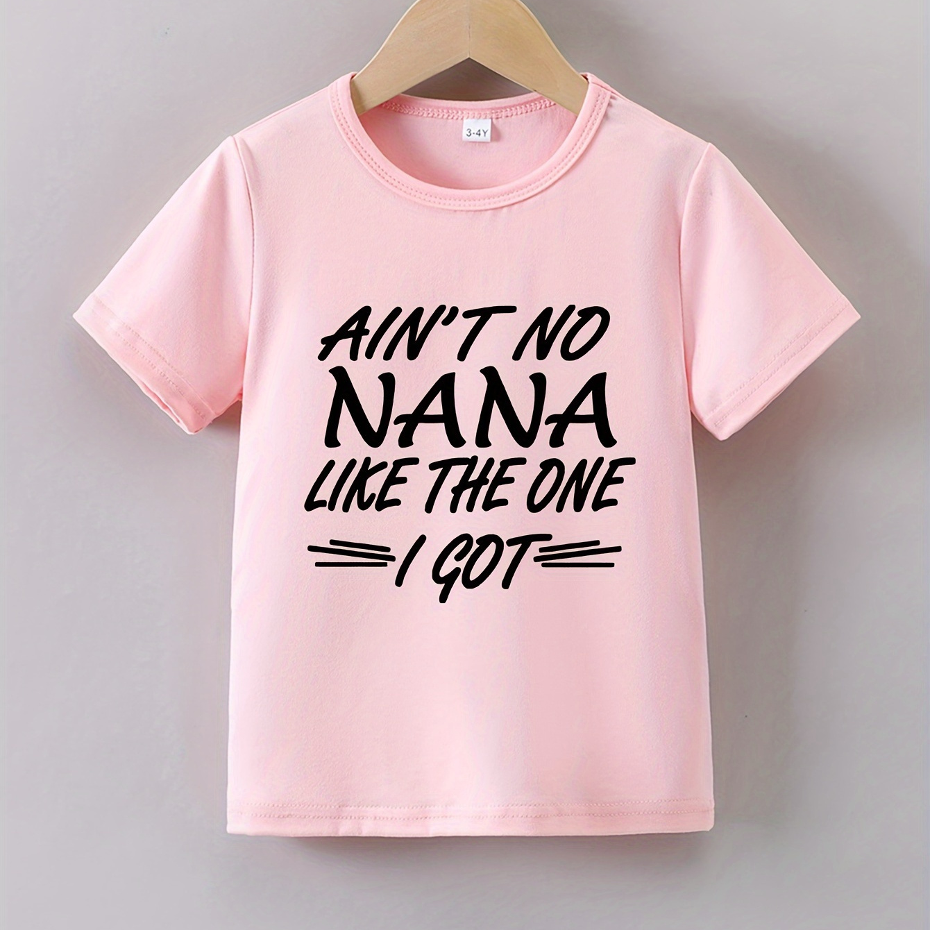 

Ain't No Nana Like... Print Short Sleeve T-shirt, Girls Casual Comfy Tees For Summer Gift Outdoor