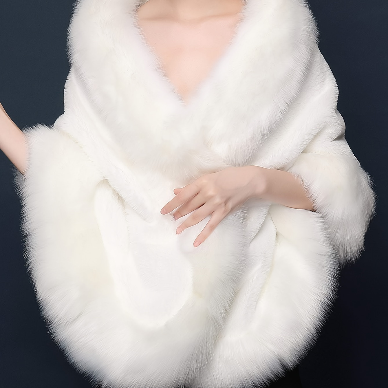 

Size Fur Shawl For Women - Warm, Soft Polyester, Parties & Events