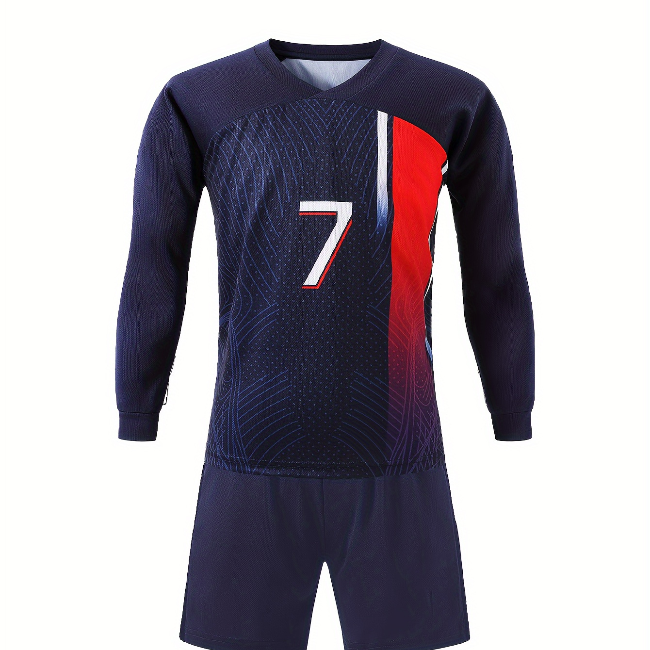 

Customizable Boys' Set, Long Sleeve Polyester Athletic Outfit , Personalized Diy, Regular Fit, Knitted , , -dry, For Boys - , For