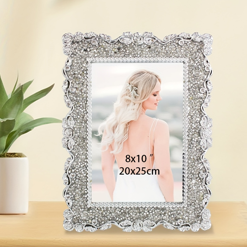 

1pc Romantic Art Picture Frame, Light Luxury Style, Twinkle Twinkle, Record Precious Memories, Inlaied With Rhinestone, Living Room | Bedside | Home Decor