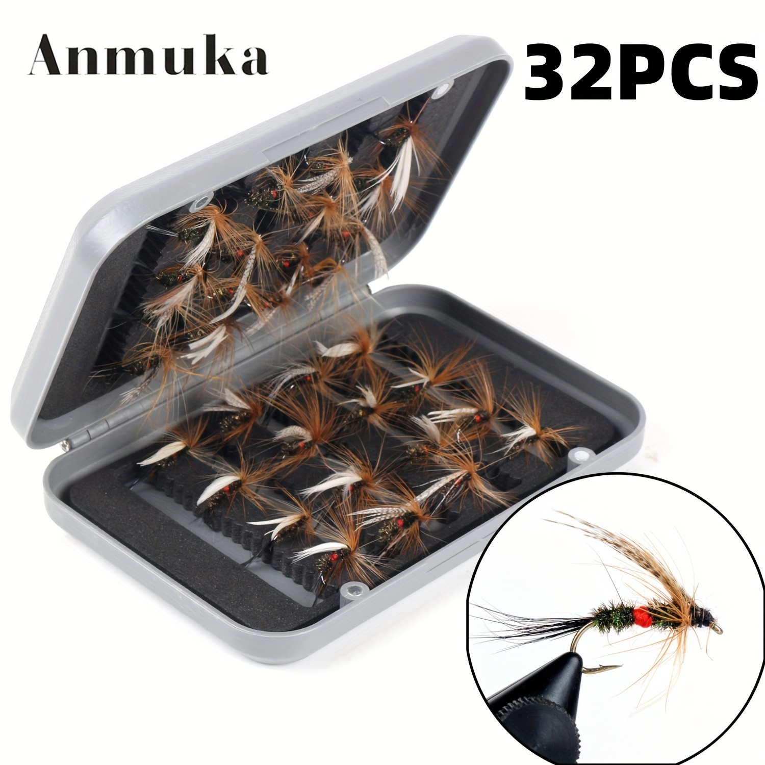 Bionic Fly Fishing Lures With Peacock Feather Hooks Boxed - Temu