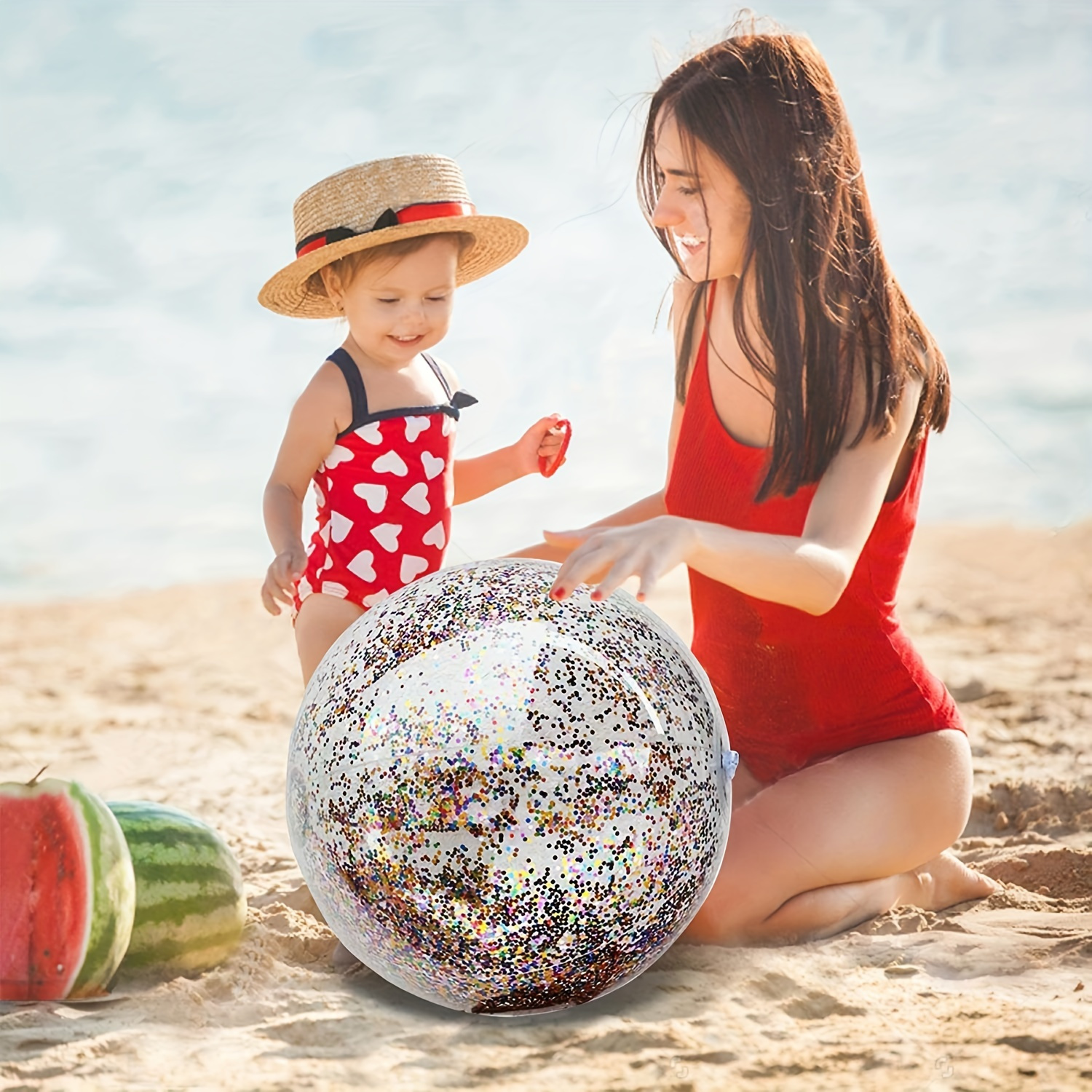 1 Boule De Paillettes En Pvc Transparent Éclaboussant Le Ballon De