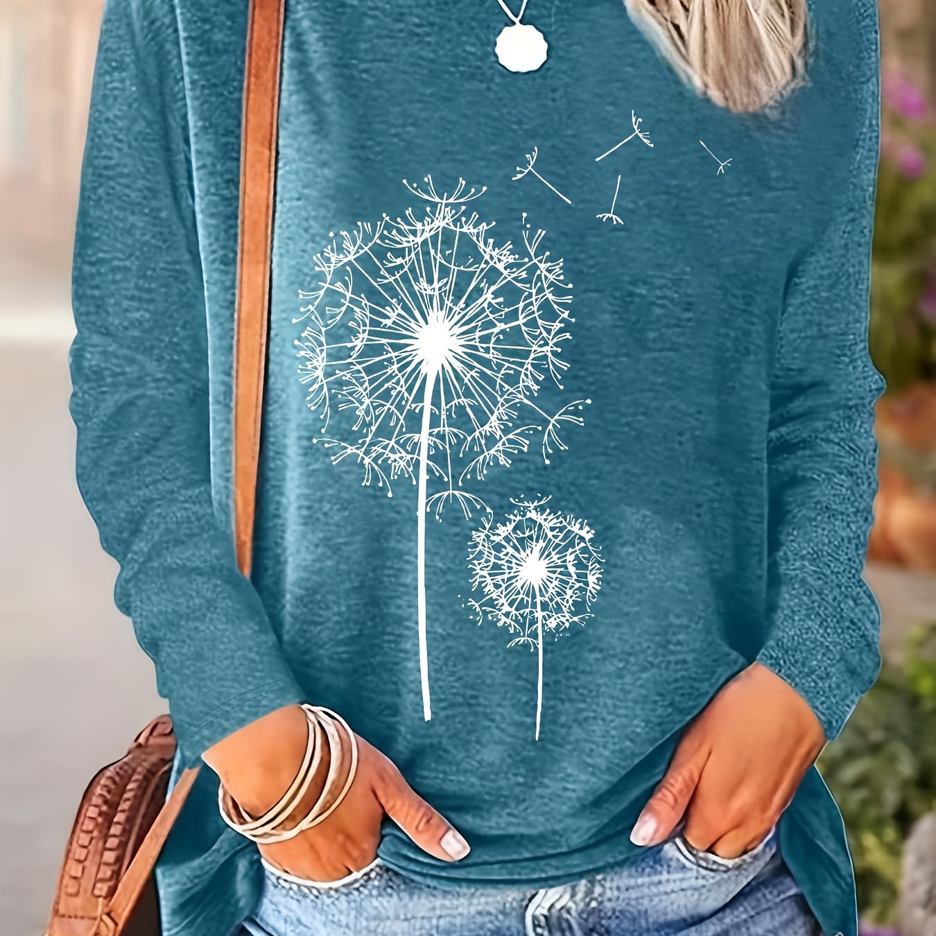 

-2024 - European And American Women's Clothing Round Neck Long Sleeve Casual Bottom T-shirt