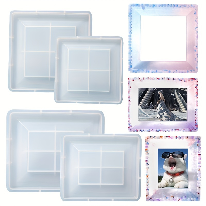 

Diy Photo Frame Storage Crystal Drip Glue Mold Mirror Professional Display Stand Silicone Mold