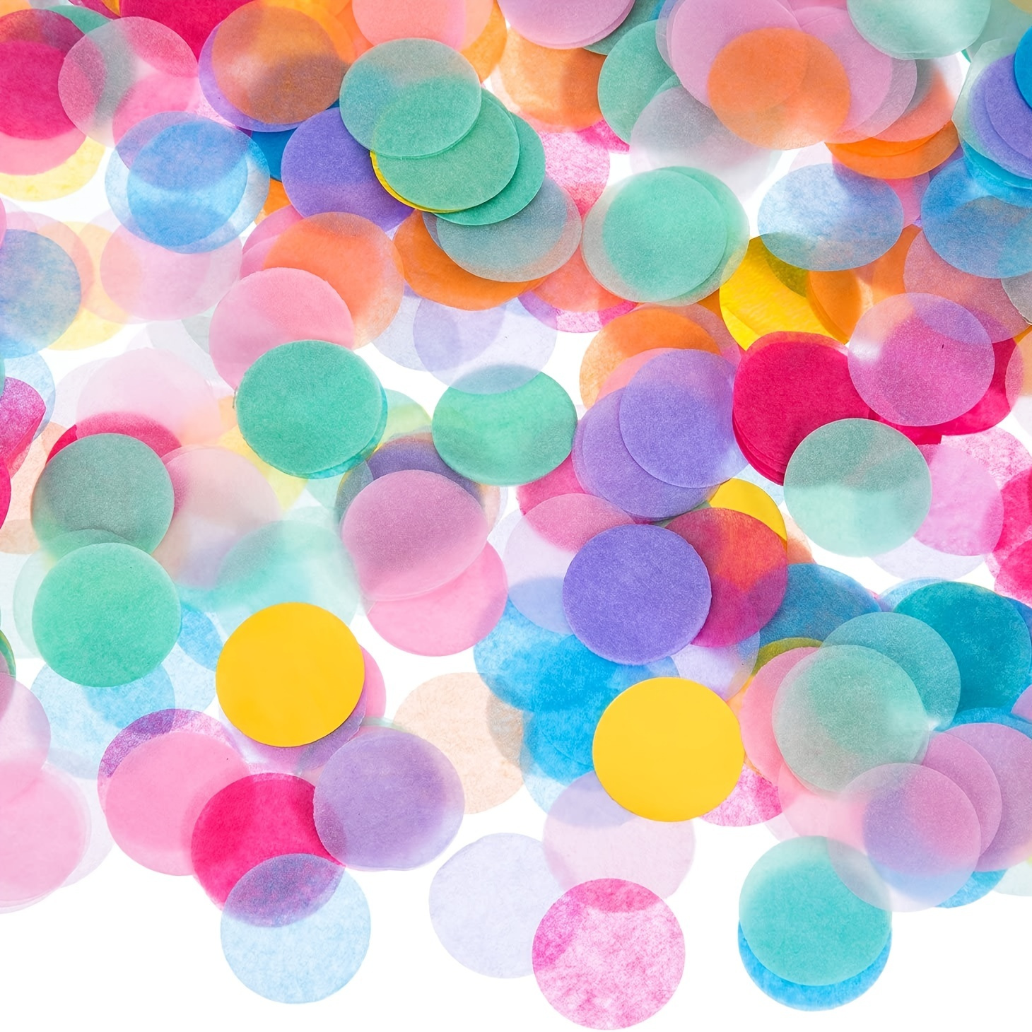 

10 000 morceaux de confettis en papier de soie multicolore de 1 pouce pour lancer lors des mariages et créer une atmosphère de fête, idéal pour offrir à Pâques