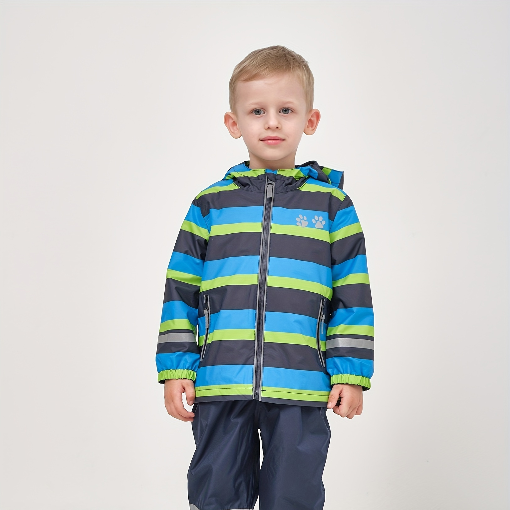 Boys Casual Soft Fleece Waterproof Comfortable Windbreaker - Temu